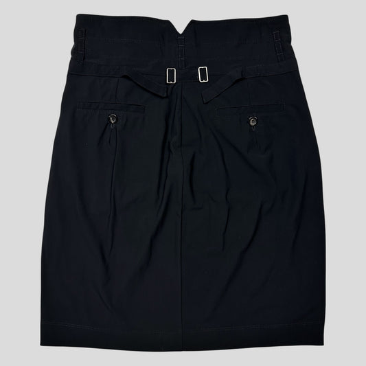 M+FG 00’s Rayon Silk Belted Skirt with Pleats - IT42 UK8-10