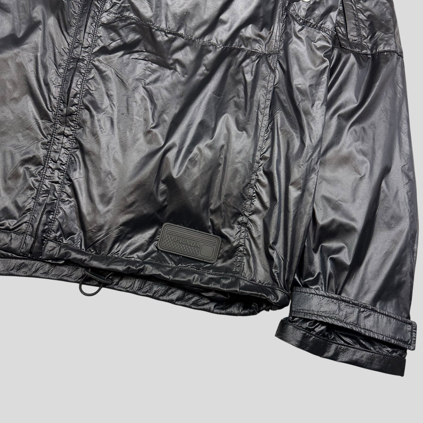 Prada Milano 2017 Rubberised Race Logo Technical Windbreaker - IT50