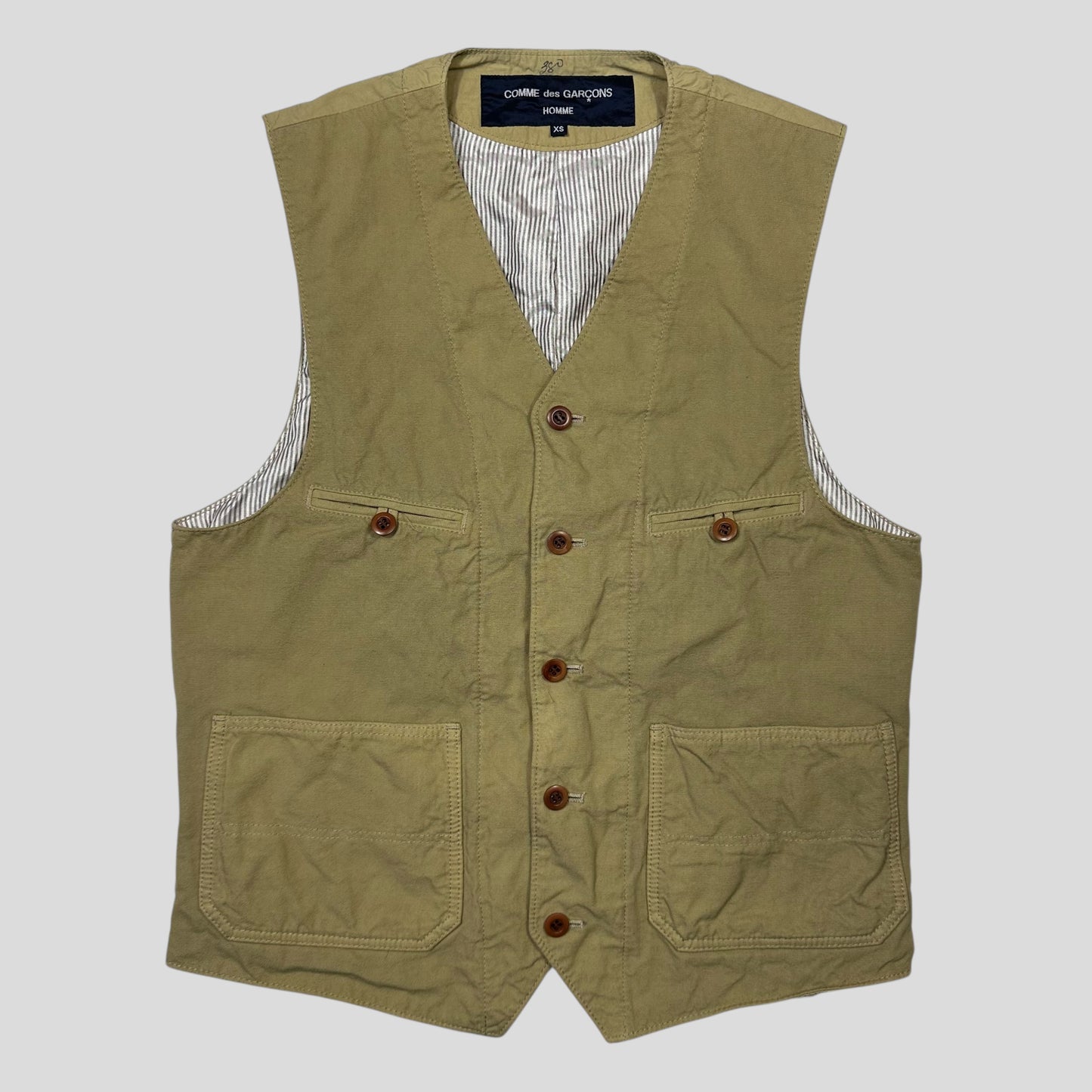 Comme Des Garçons Homme 2016 Nylon Lined Multipocket Vest - XS/S