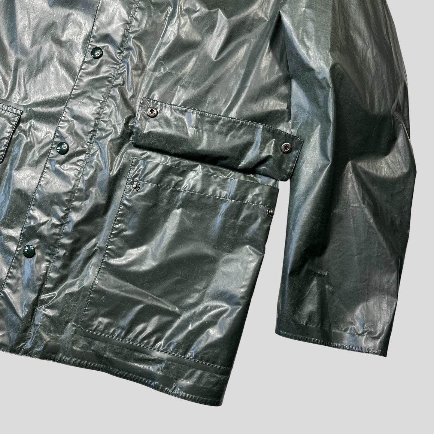 Prada Milano 2015 Taped Seam Toffee Wrapper Technical Jacket - IT50