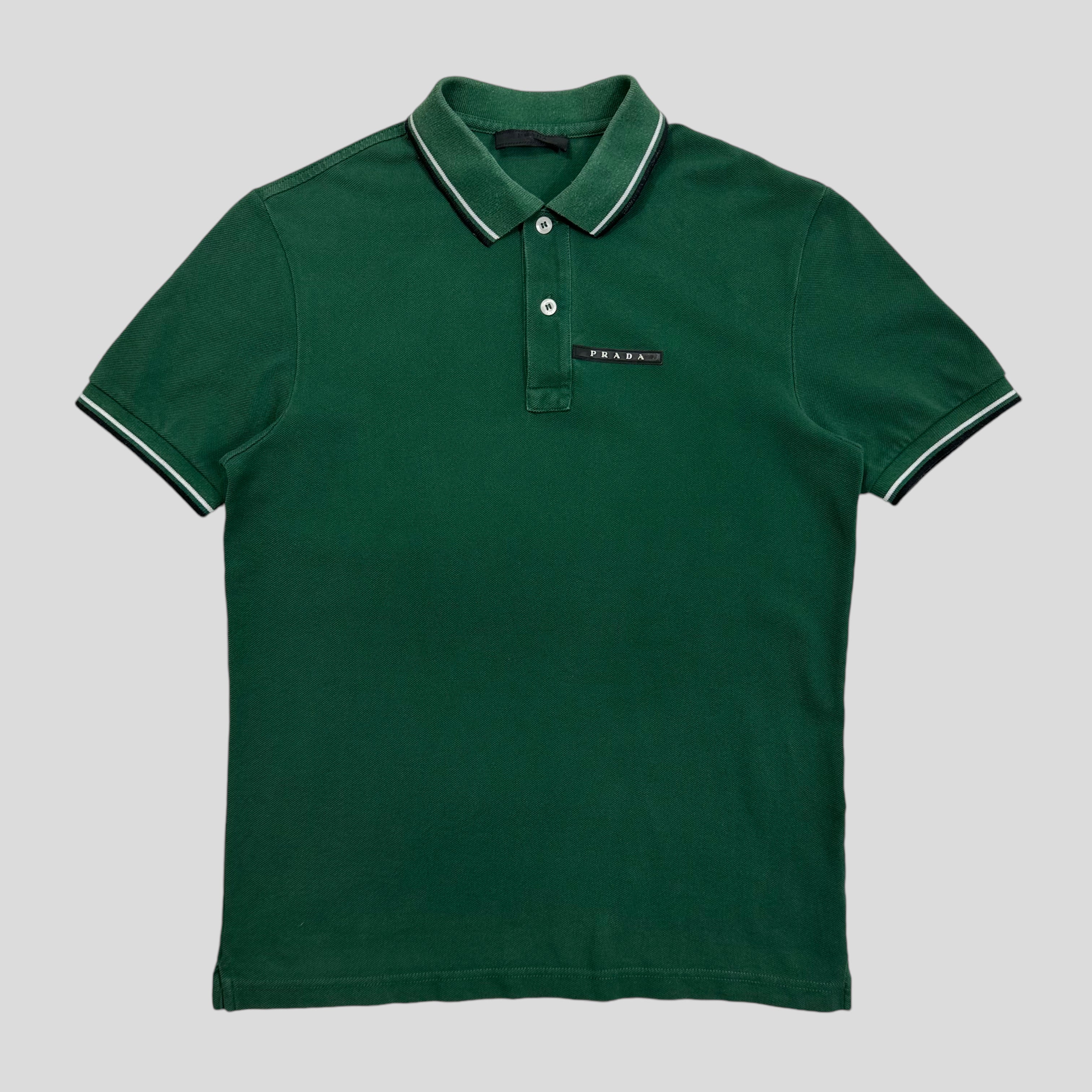 Prada Milano 2021 Forest Green Polo Shirt S