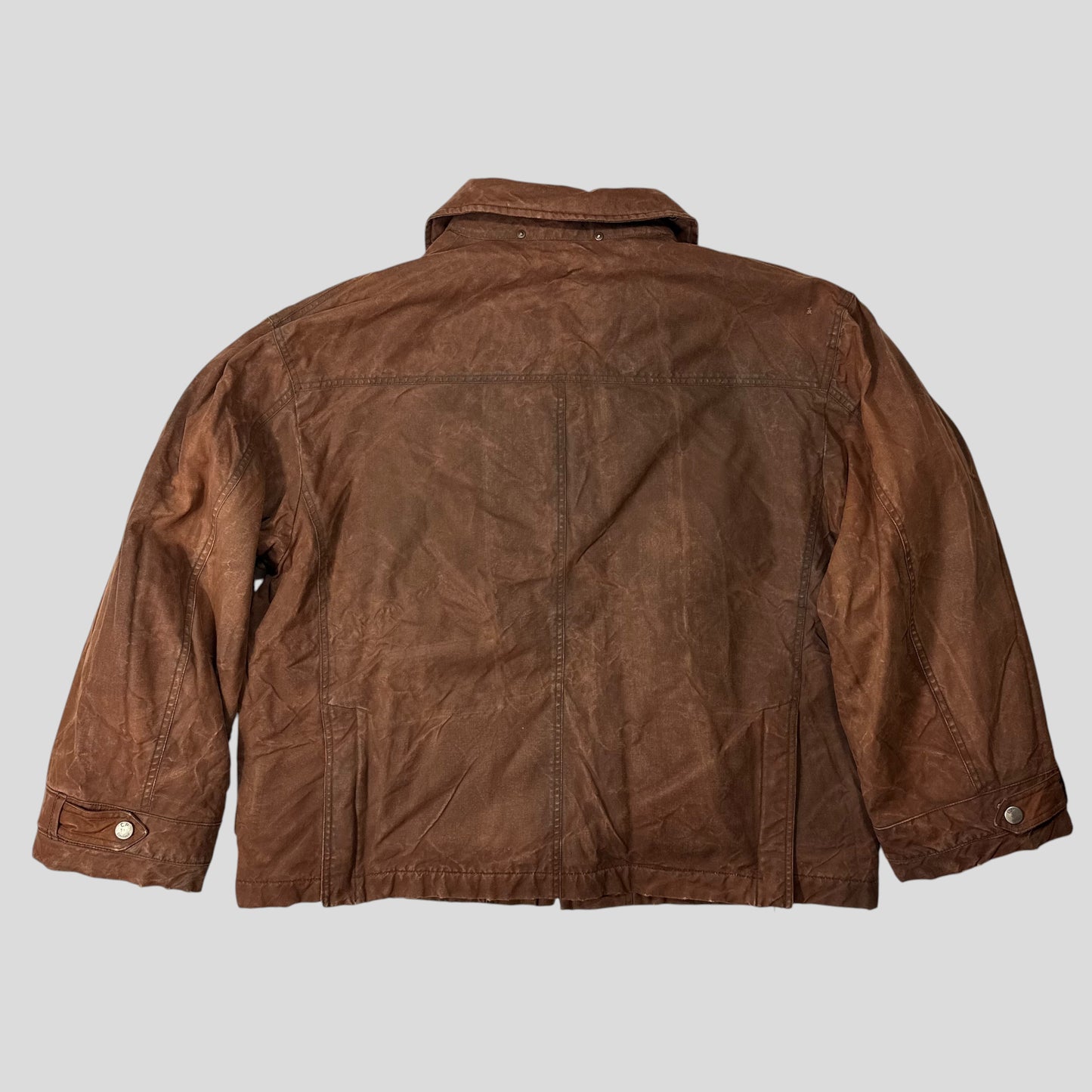 CP Company 1994 Waxed Heavy Cotton Flannel Lined Work Jacket - IT48 (L/XL)