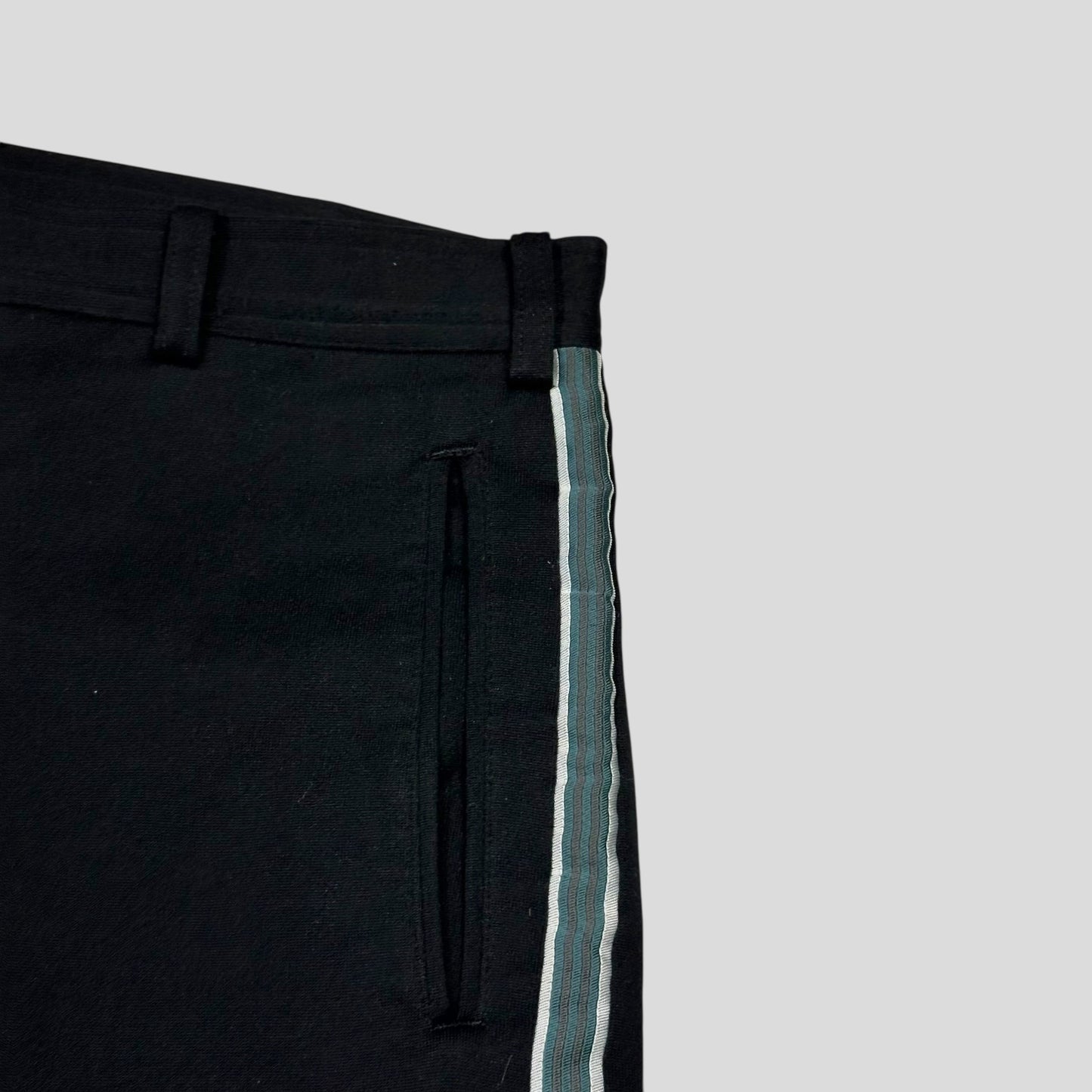 Yohji Yamamoto SS02 Y’s for Men Striped Seam Poly Trousers - 3 (M/L)