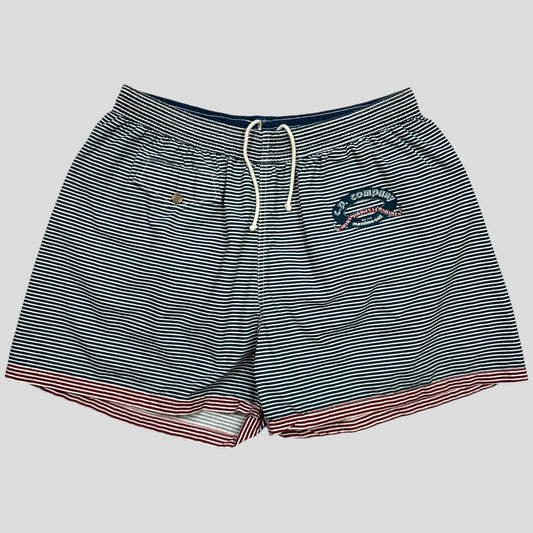 CP Company Ideas by Massimo Osti 1992 Striped Logo Pocket Shorts - IT54 (L)