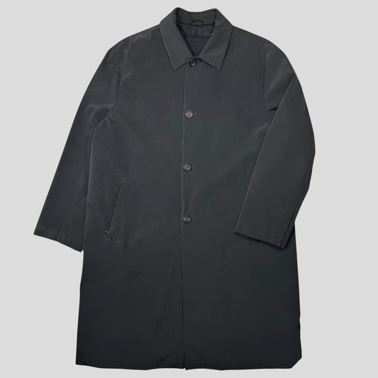 Prada AW00 Soft Touch Technical Polyester Grey Trench Coat - M/L