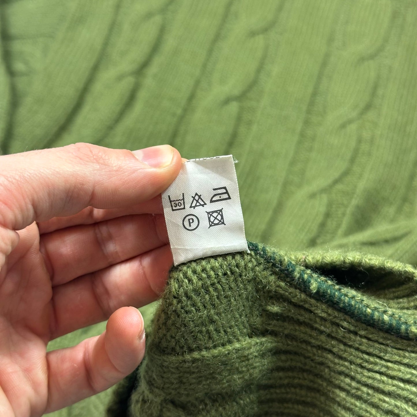 Giorgio Armani 80’s Seperates Knitwear Thick Wool 3D Cable Knit - M