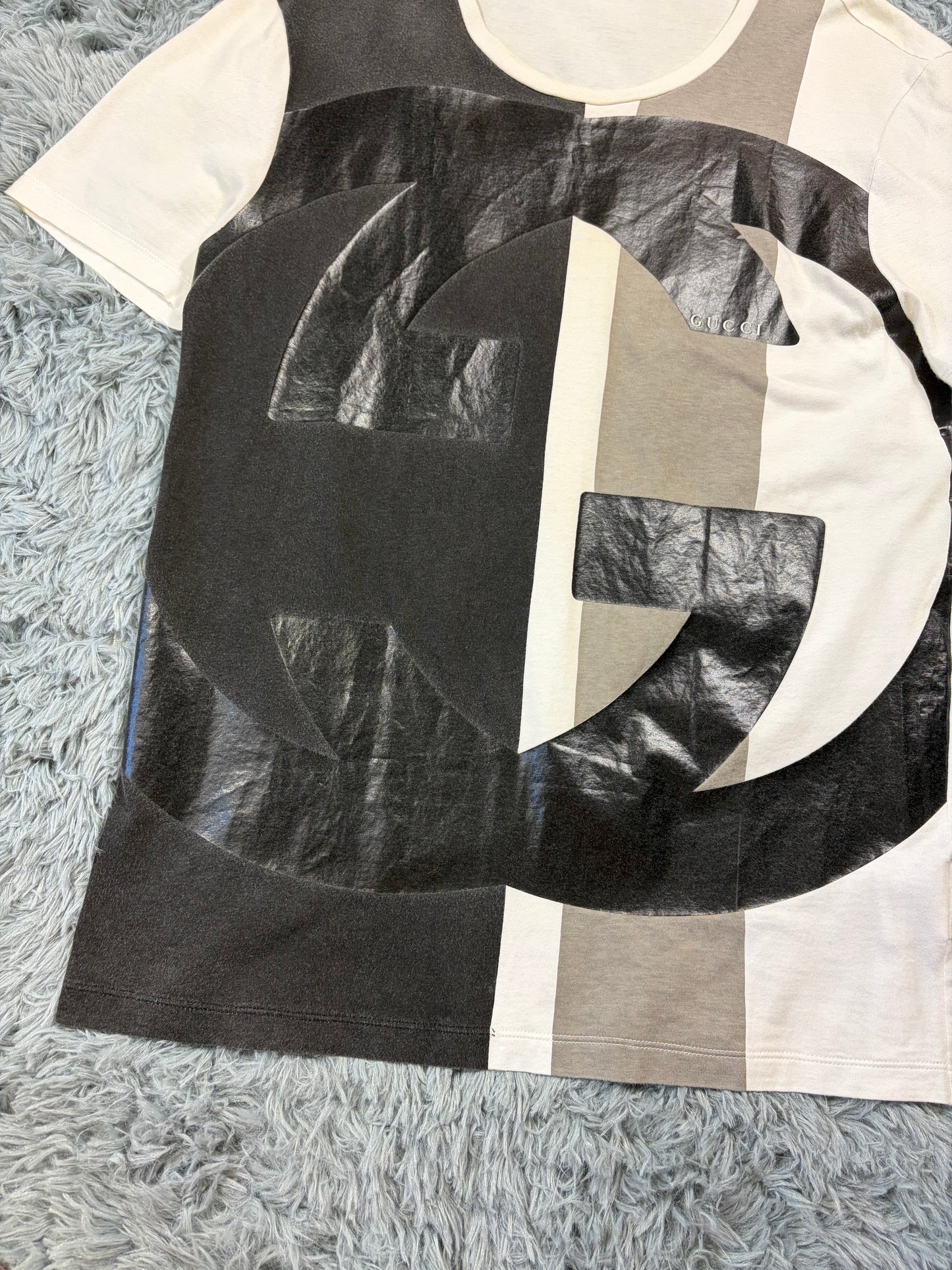 Gucci by Frida Giannini 2009 Giant GG Logo Colourblock T-Shirt - M