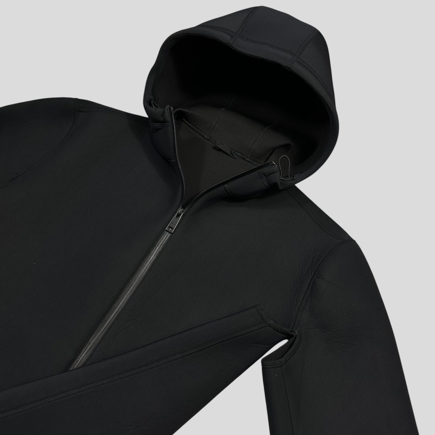 Prada Milano 2018 Technical Scuba Rubberised Race Logo Jacket - M