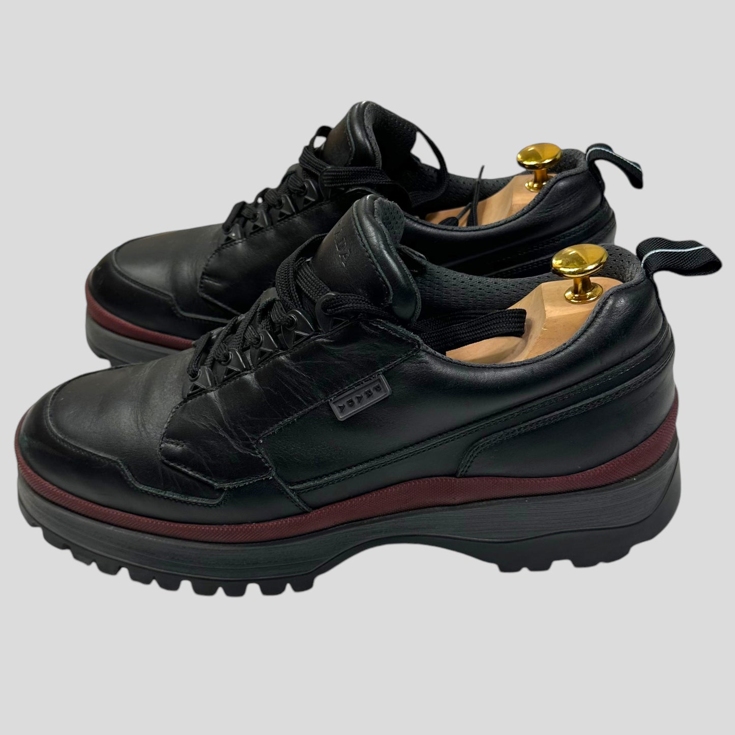 Prada Milano FW18 Leather Low Brixxen Boot - UK9