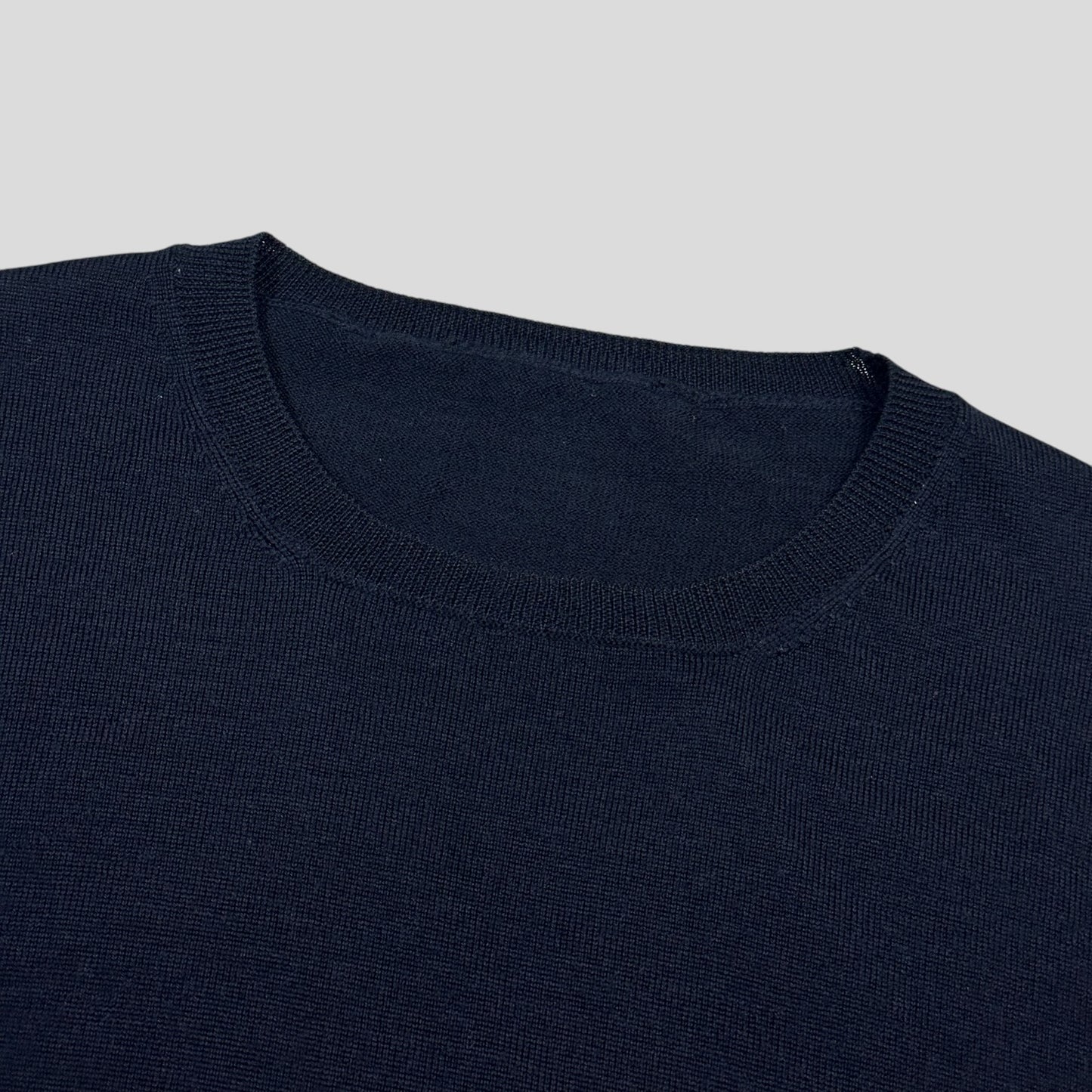 Prada Milano 2016 Navy Wool Crewneck Knit Jumper - S