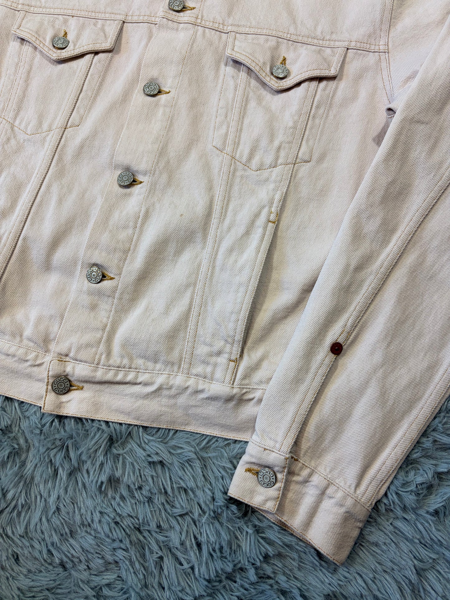 Gucci by Tom Ford 00’s Pale Pink Mens Trucker Jacket - IT52