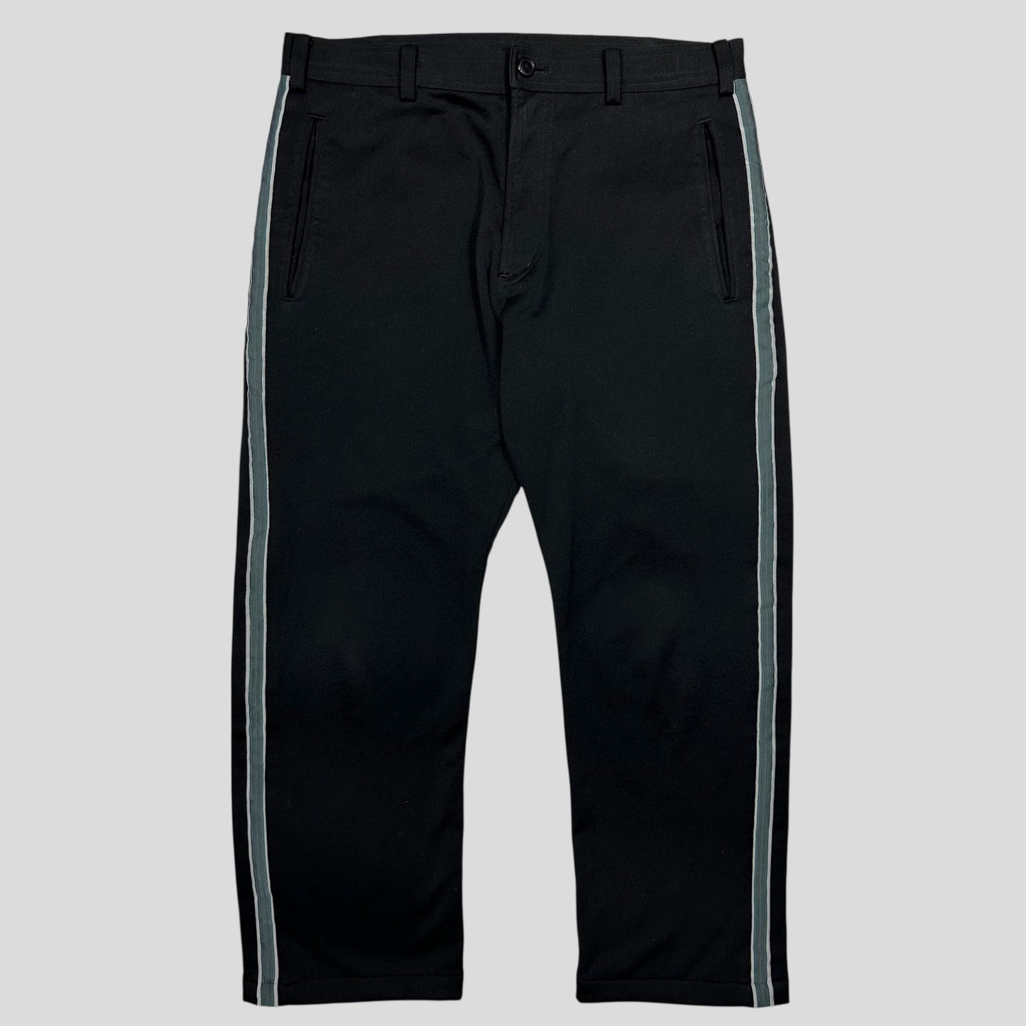 Yohji Yamamoto SS02 Y’s for Men Striped Seam Poly Trousers - 3 (M/L)