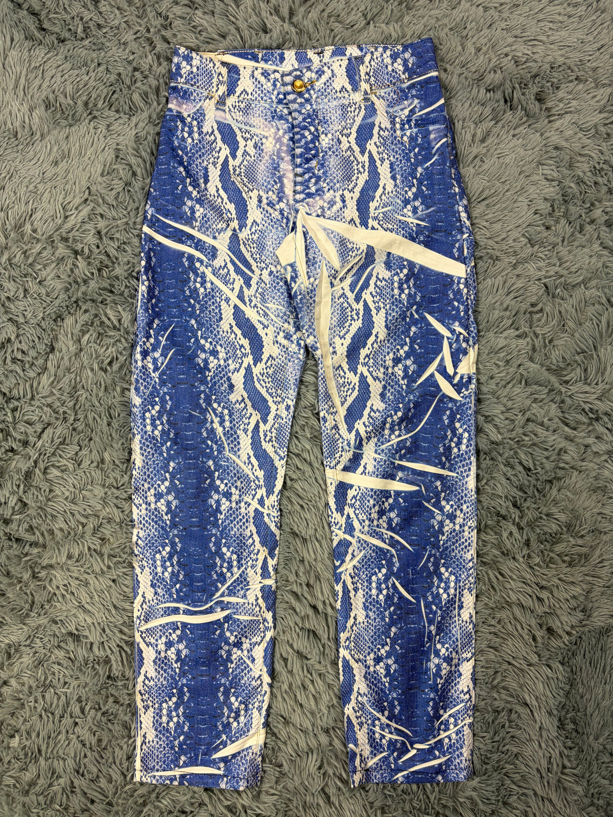 Just Cavalli 00’s Acid Python Print Stretchy Jeans - S