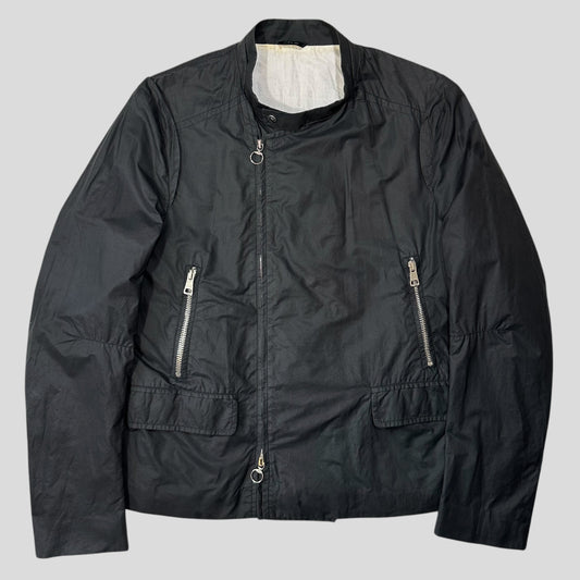 Gucci 2009 Grey Asymetrical Co-poly Biker Jacket - IT50 (M)