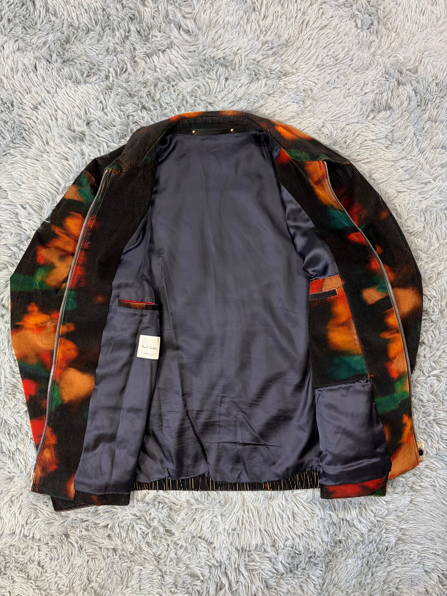 Paul Smith SS22 Lenticular Ink Print Corduroy Blouson Jacket - L
