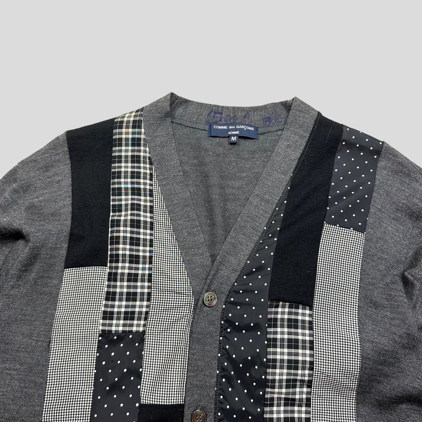 CDG Homme 2010 Patchwork Polkadot Cardigan - M