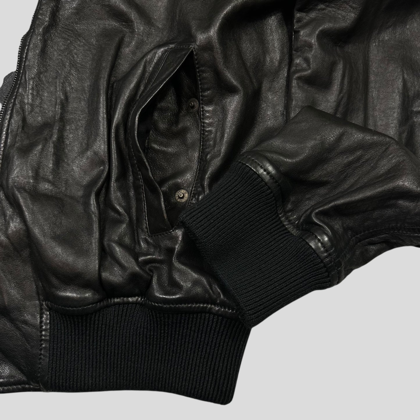 Dolce & Gabanna 00’s Lambskin Premium Leather Bomber Jacket - IT58 (XL)