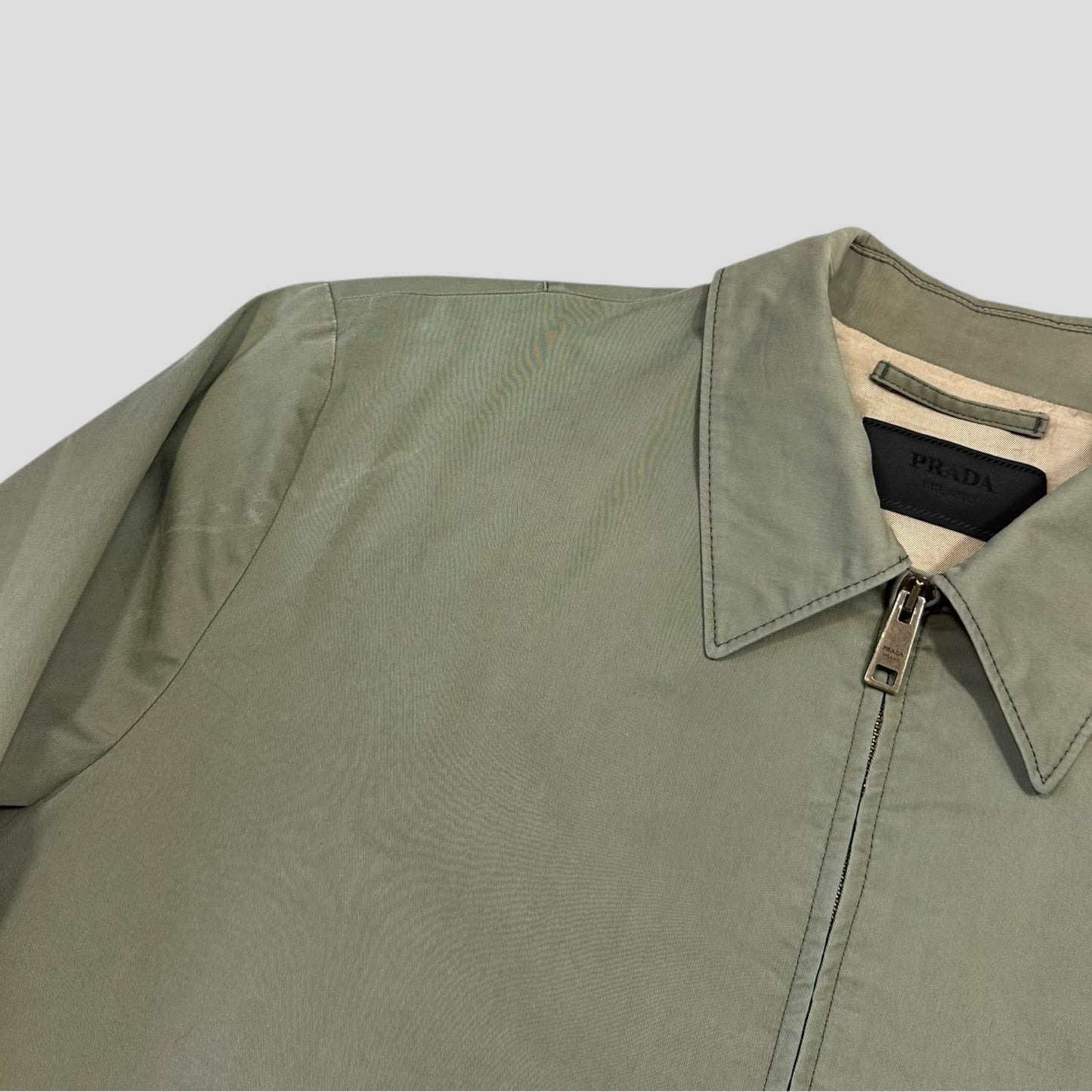 Prada Milano 2015 Pale Green Boxy Work Jacket - IT50