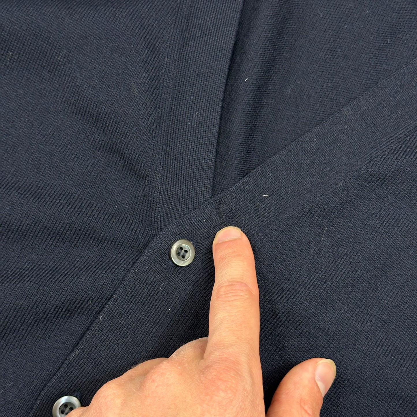 Prada Milano 2017 Virgin Wool Minimalist Navy Cardigan - IT50