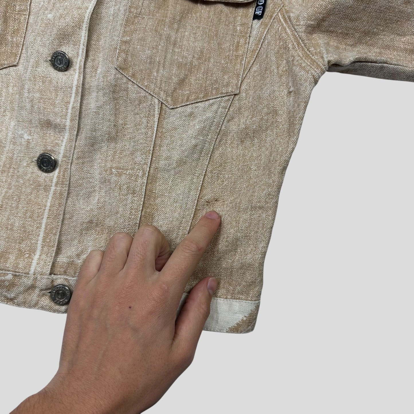 Gianfranco Ferre 90’s Sublimation Acid Wash Hemp Jacket - XS/S