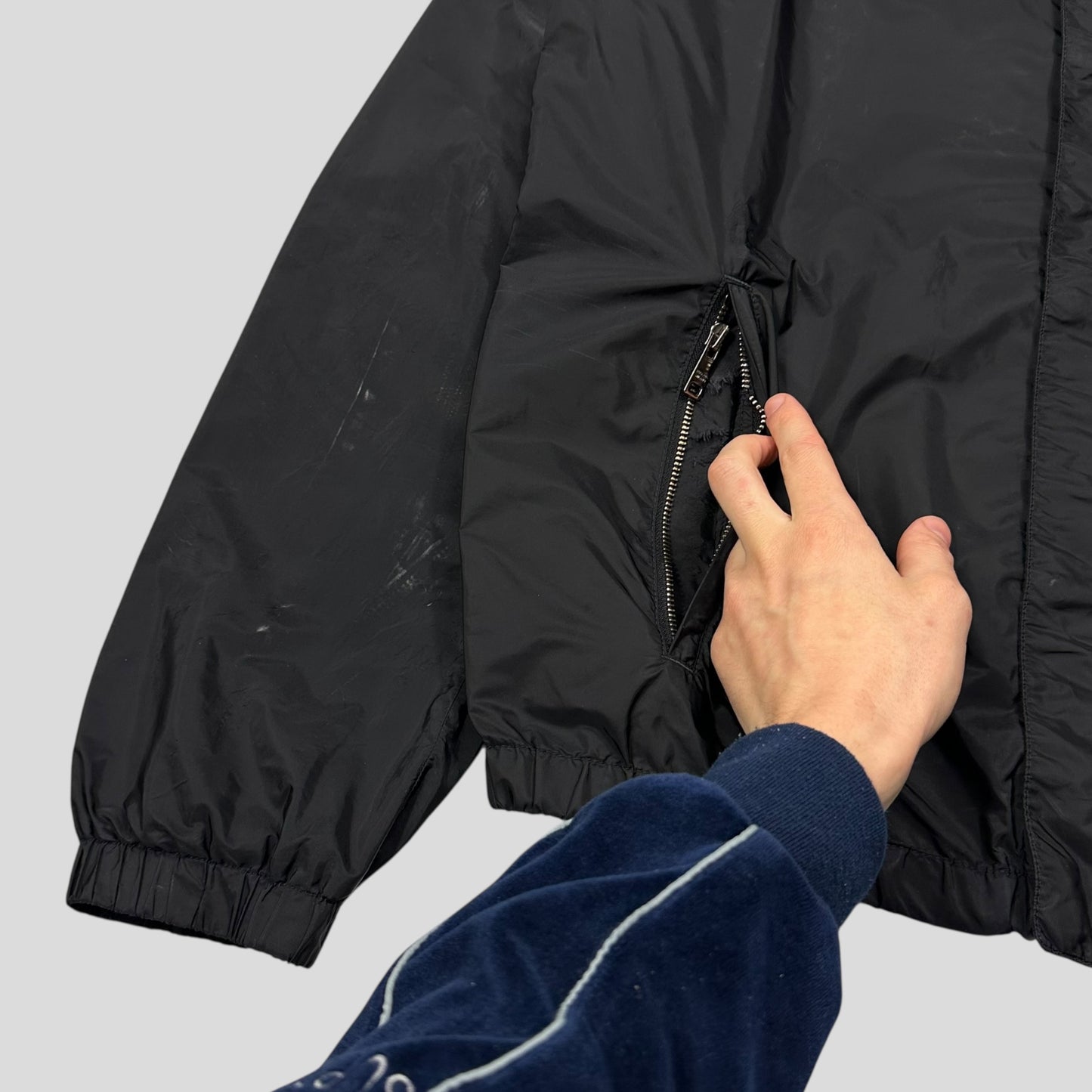 Prada Milano 2017 Triangle Plaque Logo Nylon Windbreaker Jacket - IT50