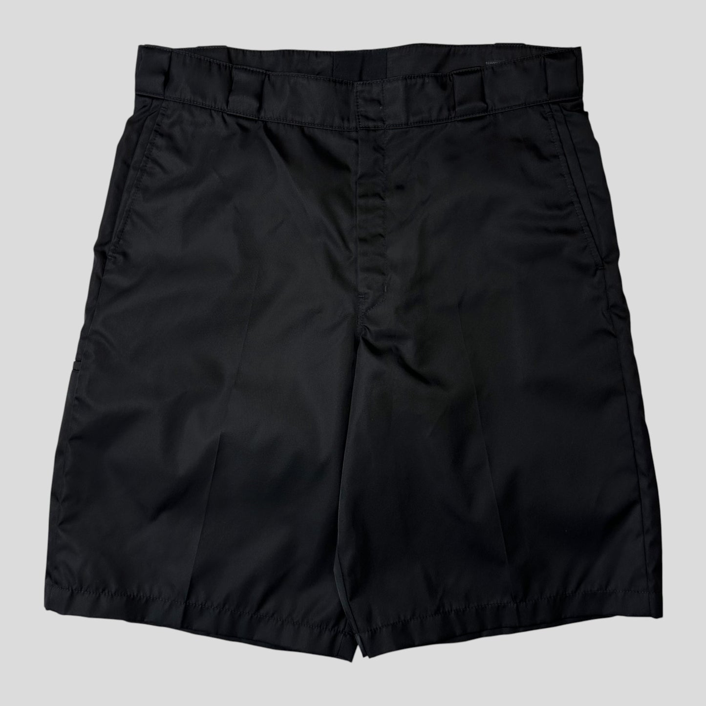 Prada Milano 2023 Re-nylon Plaque Logo Bermuda Shorts - L