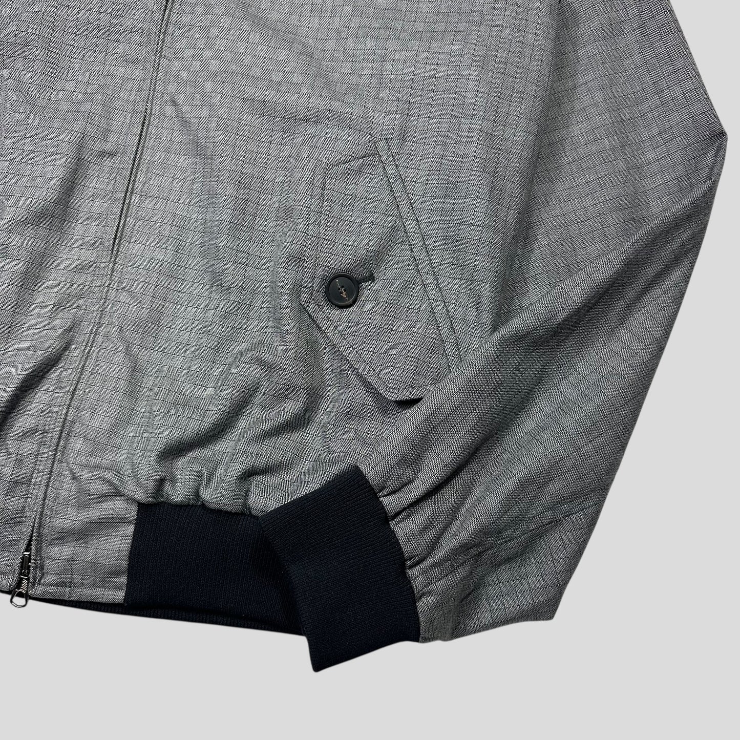 Hardy Amies AW07 Ripstop Grid Asymmetrical Harrington Jacket - M