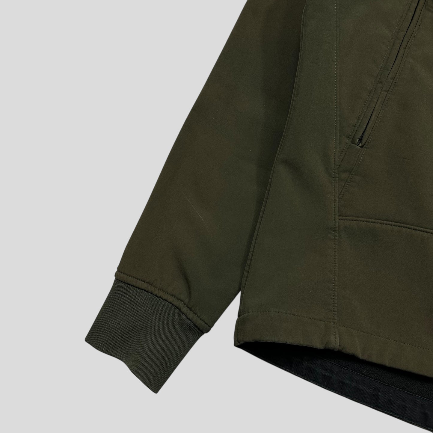 CP Company Khaki Soft Shell Goggle Jacket - S/M