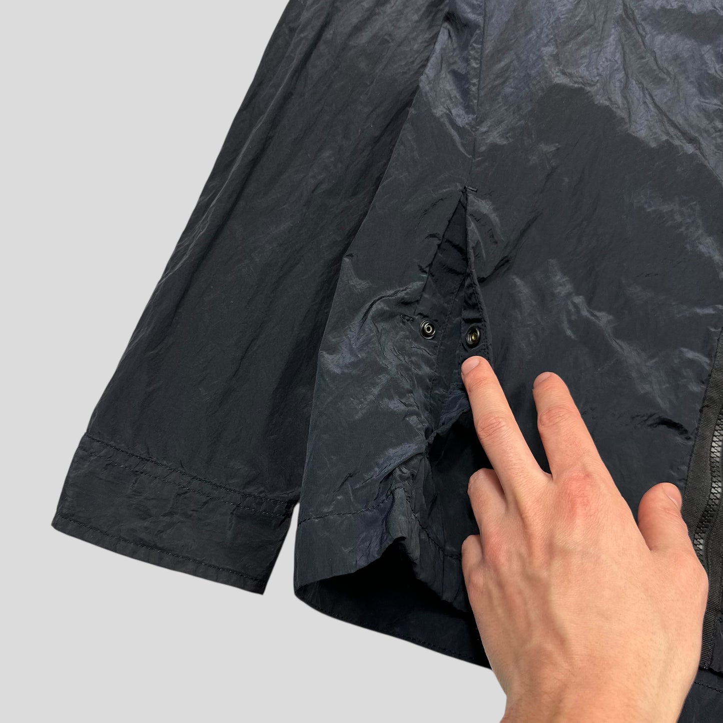 Stone Island Black Nylon Metal Overshirt Pocket Jacket - S