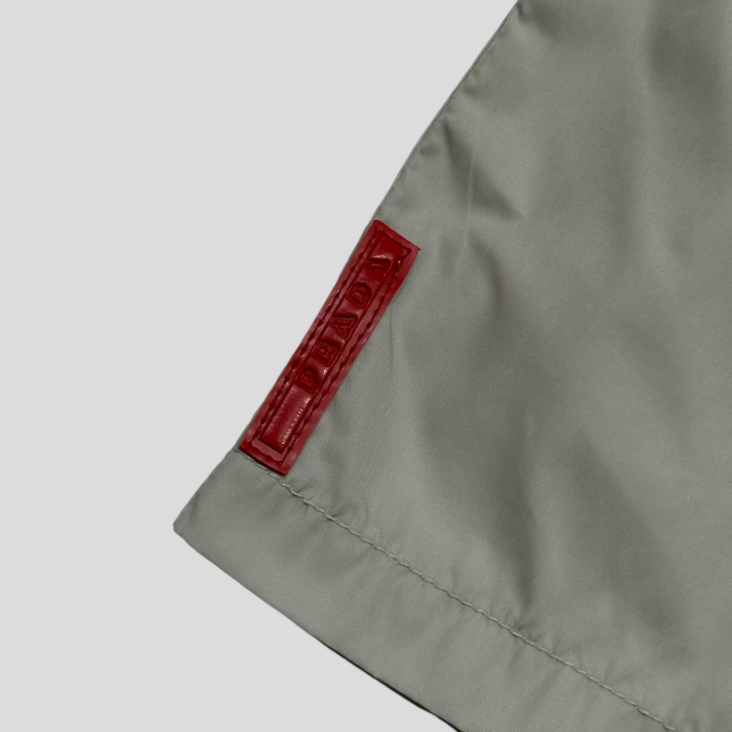 Prada Sport 2007 Nylon Red Tab Stash Pocket Shorts - L