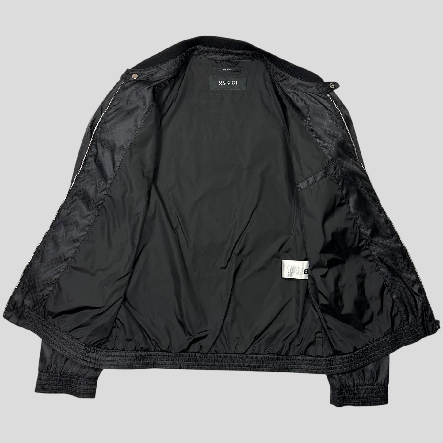 Gucci 2012 Nylon Monogram GG Web Logo Bomber Jacket - IT52 (L)