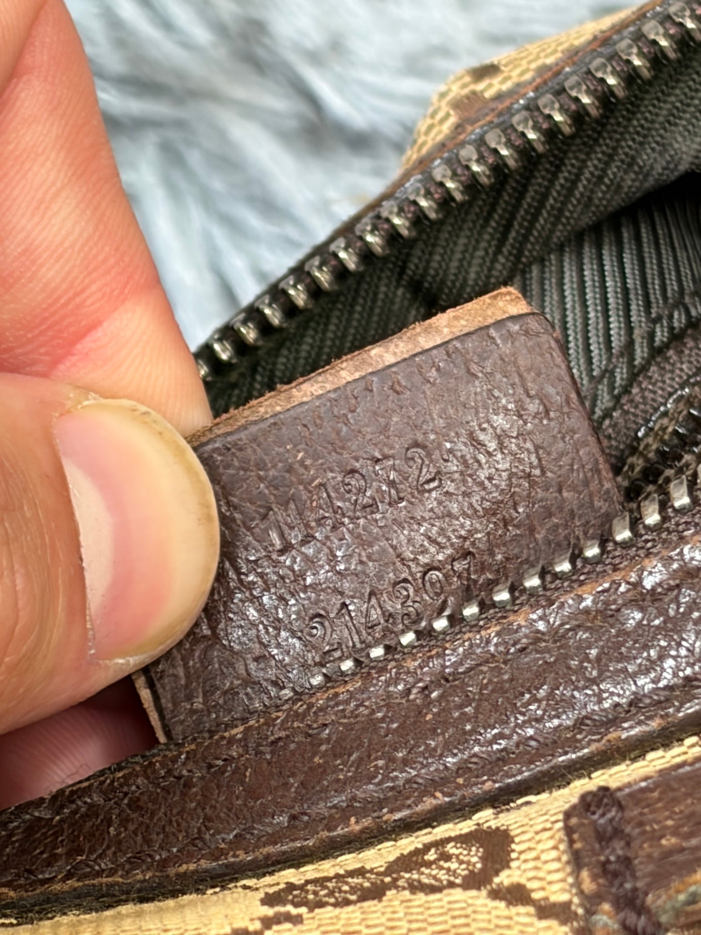 Gucci GG Monogram Brown Canvas Satchel Crossbody Bag