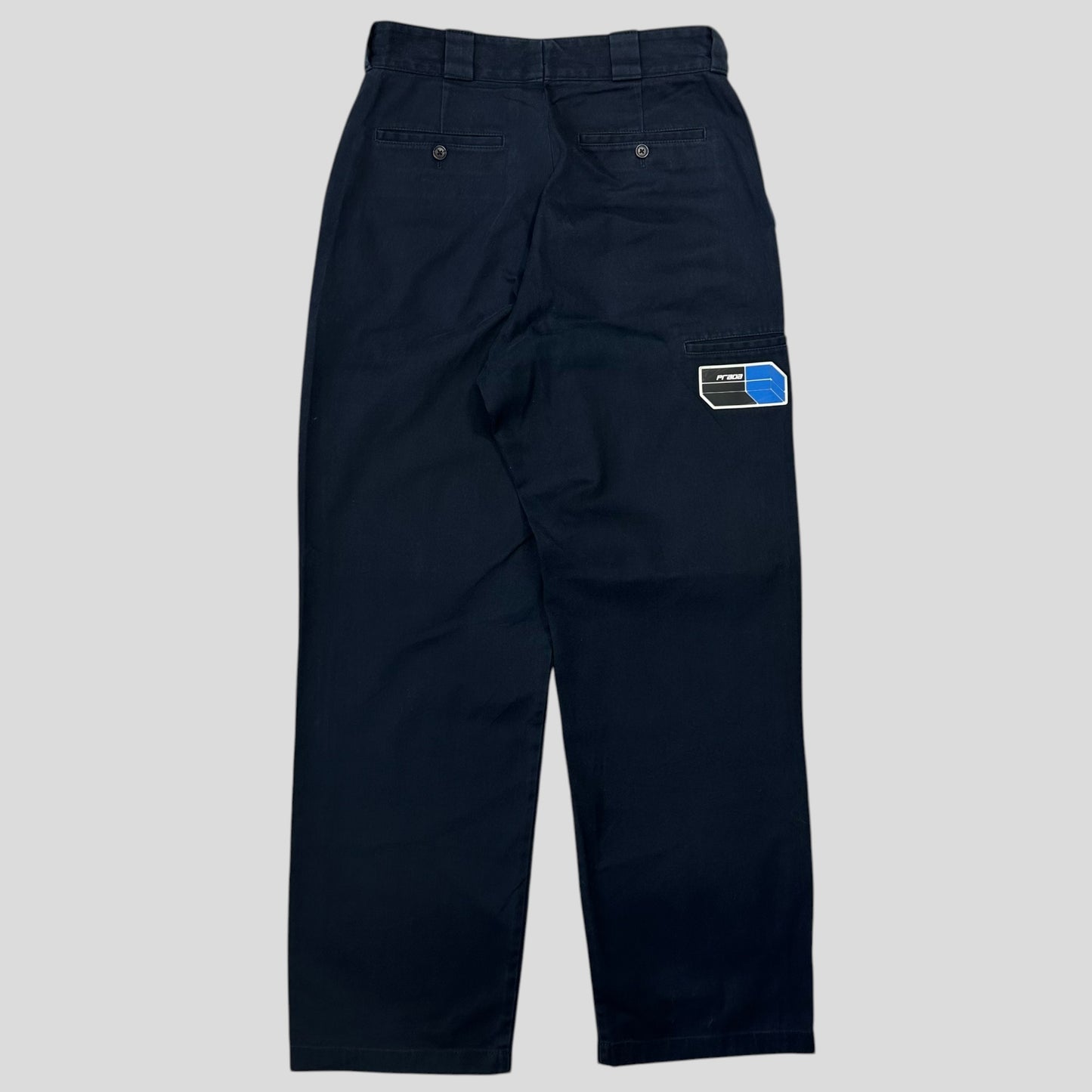 Prada 2018 Rubber Logo Baggy Drill Cotton Trousers - IT48