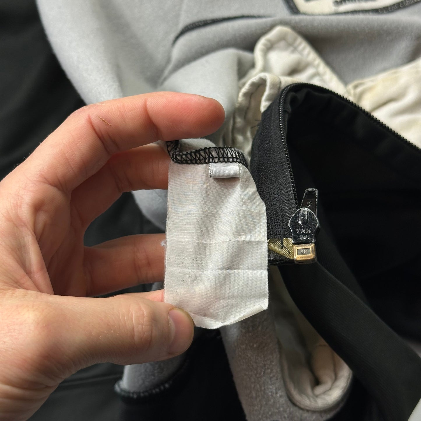 Stone Island AW04 Denims Spellout Logo Black Track Jacket - L