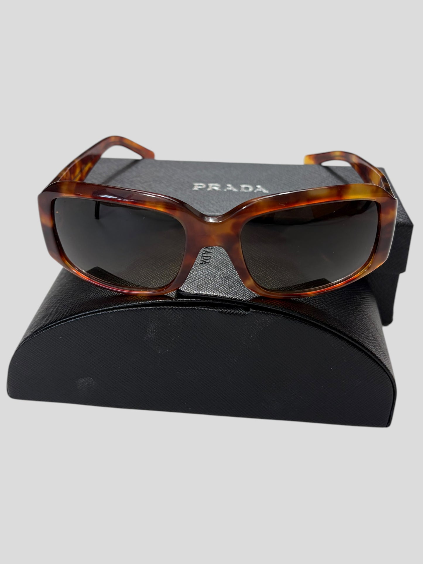 Prada Tortoiseshell Logo Square Sunglasses