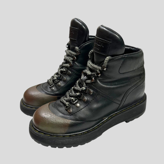 Prada Milano Leather Combat Boots - UK4.5/5