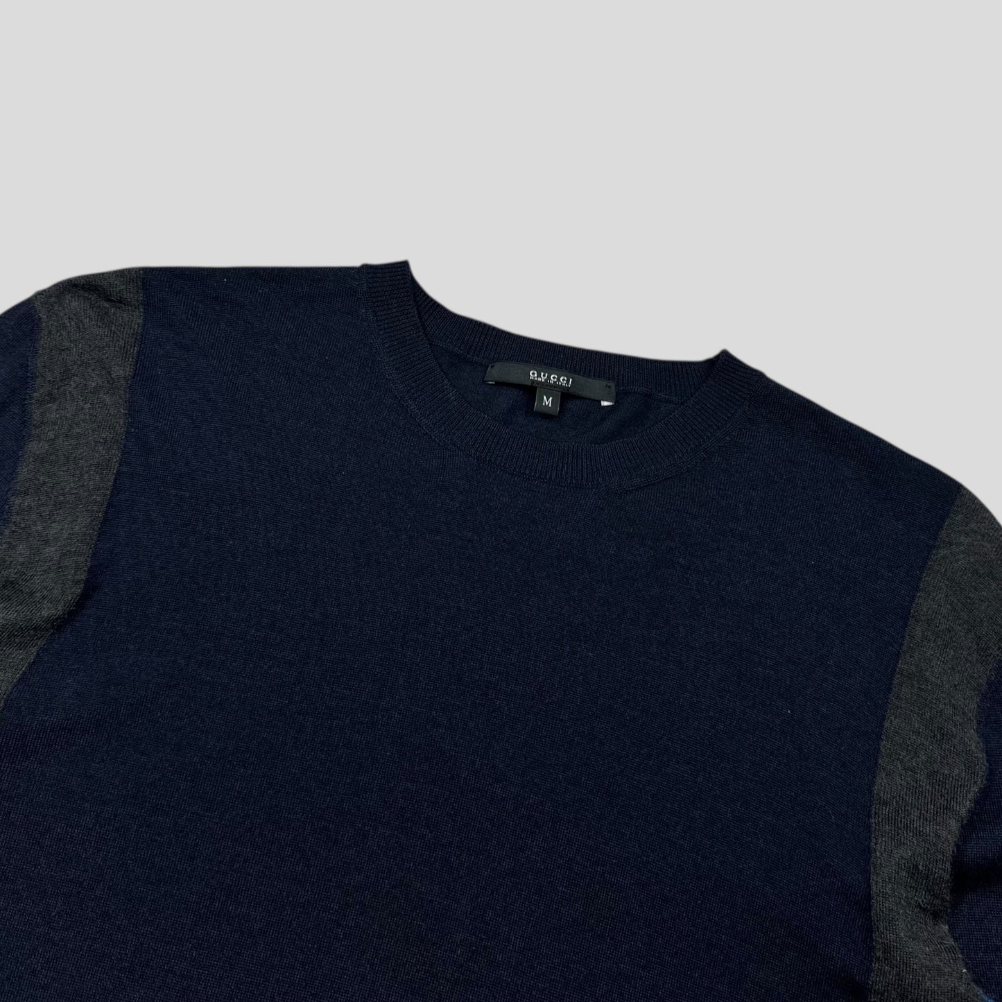 Gucci Superfine Silk & Cashmere Lightweight Panelled Knit - M