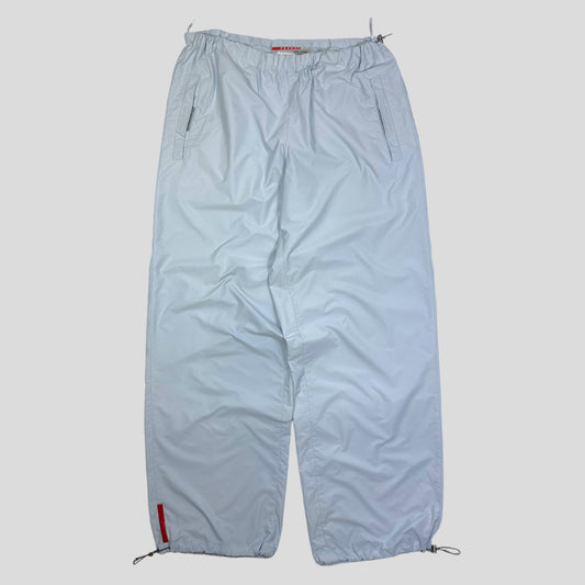 Prada Sport SS99 Baby Blue Nylon Baggy Trackpants - IT52