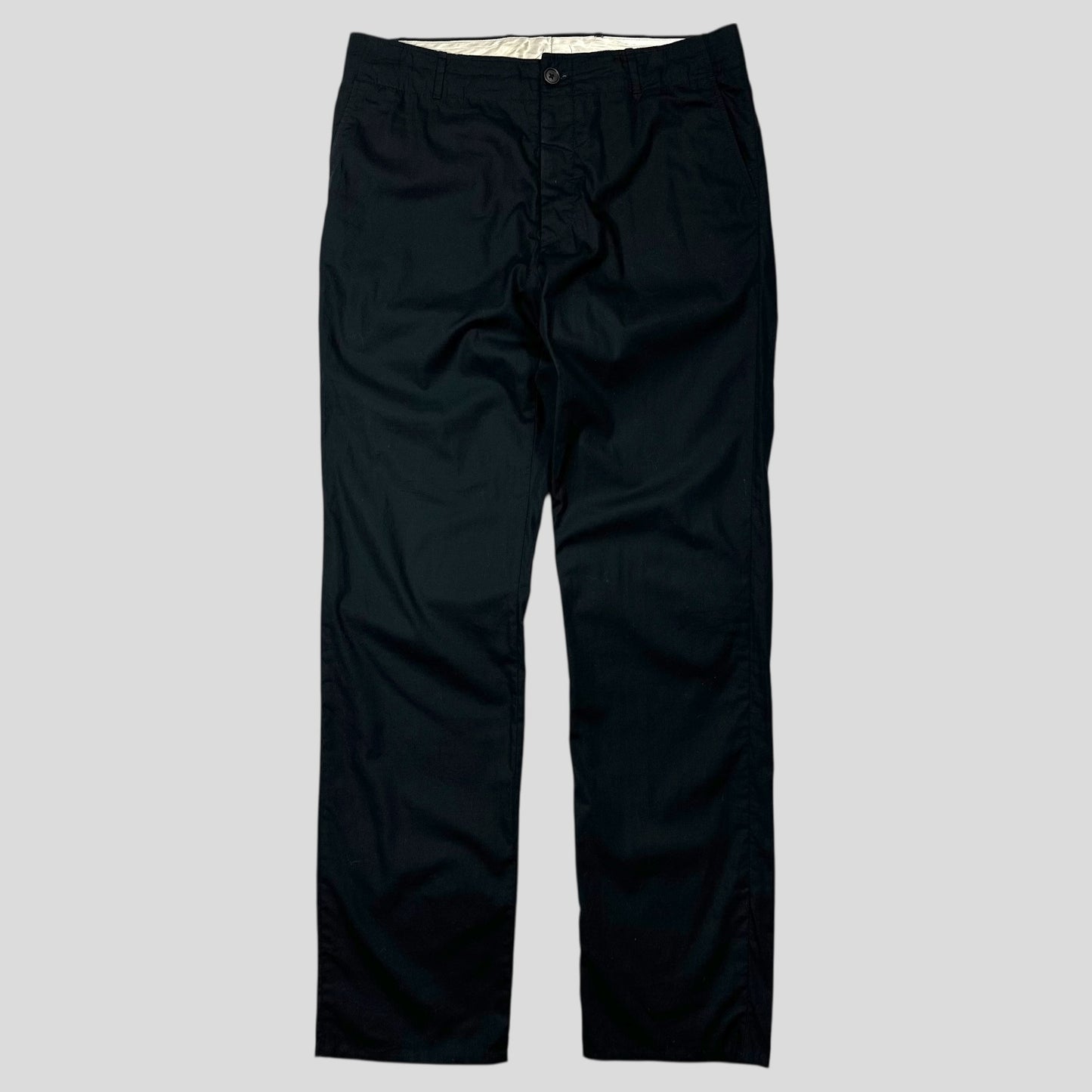 Miu Miu 2006 Minimalist Black Cotton Smart Trousers - IT48 (M)