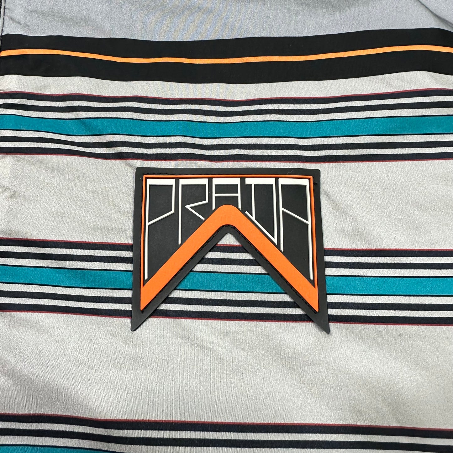 Prada Milano 2018 Striped Rubber Logo Jacket & Shorts Set - S/M