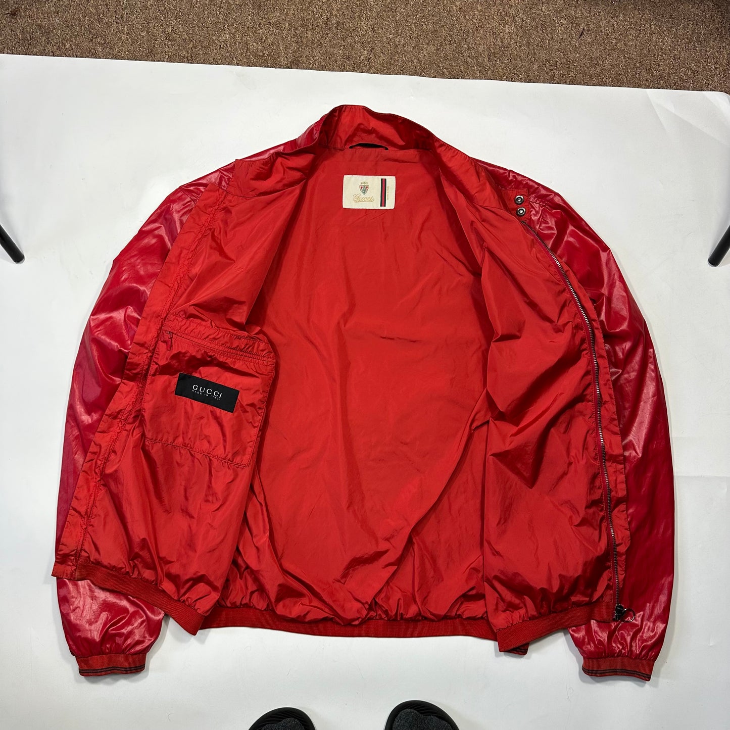 Gucci 2009 Gloss Nylon Prismatic Bomber Jacket - IT54 (L/XL)