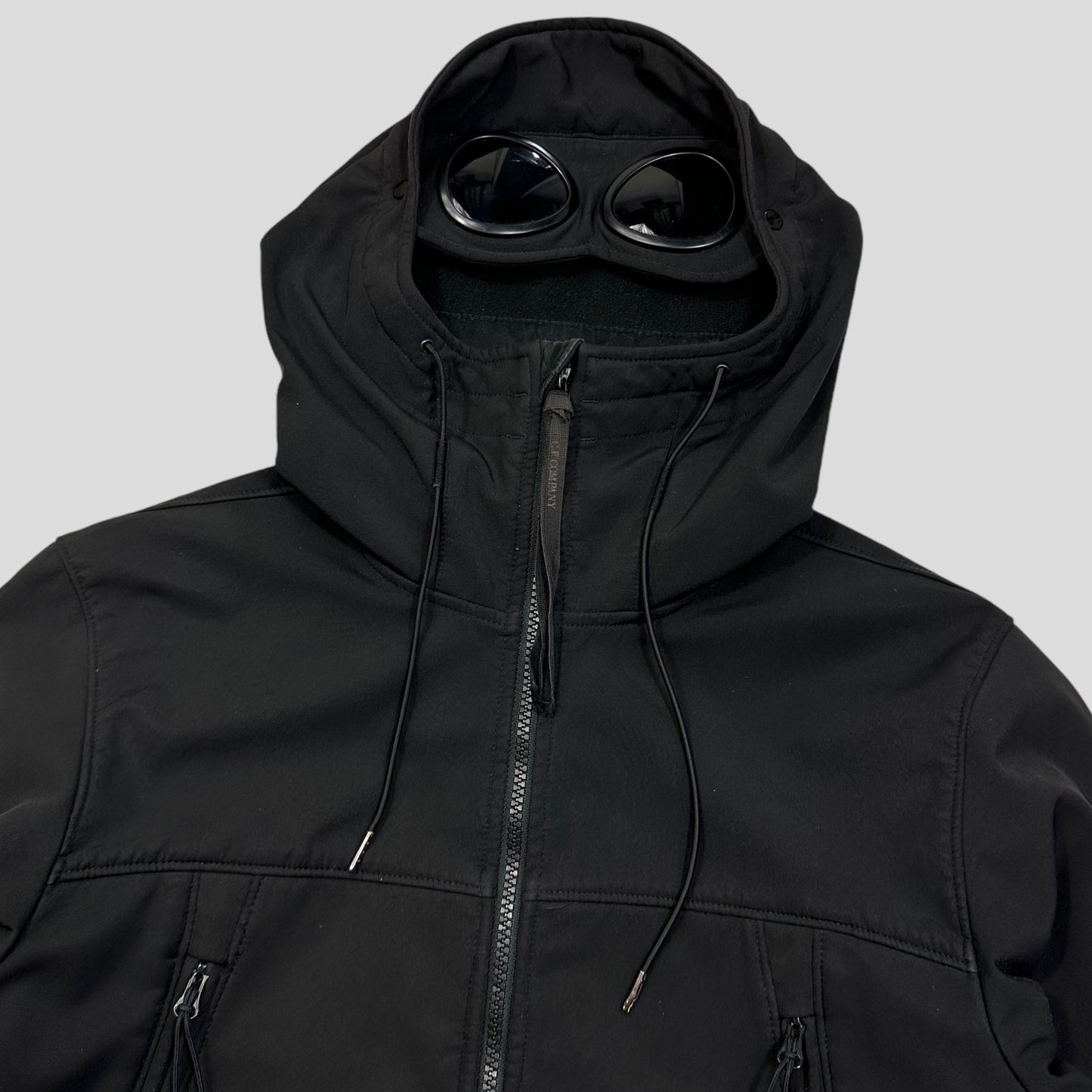 CP Company Black Soft Shell Goggle Jacket - S