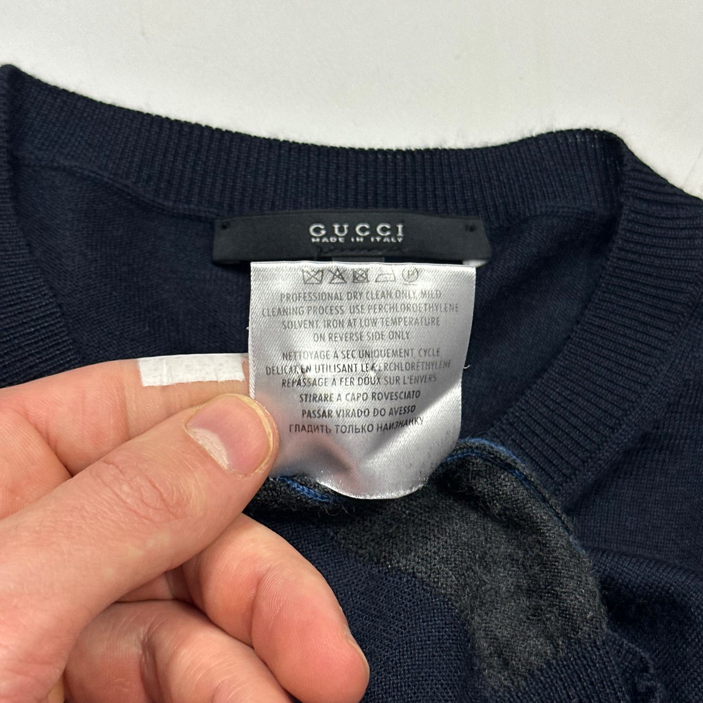 Gucci Superfine Silk & Cashmere Lightweight Panelled Knit - M