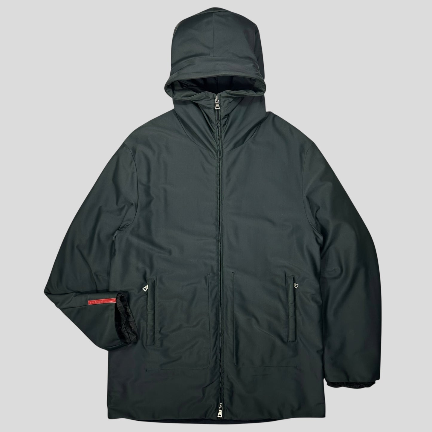 Prada Sport AW00 Beekeeper Hood Soft Touch Nylon Parka Jacket - IT52