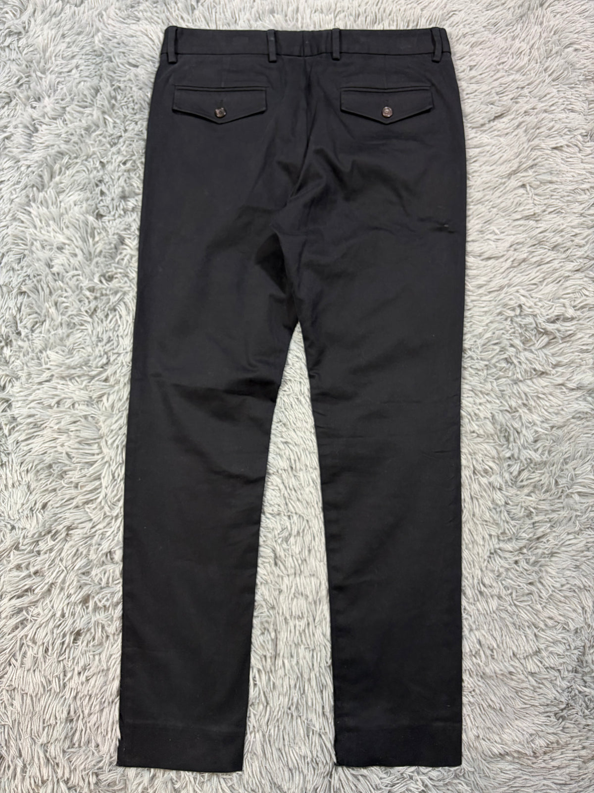 Gucci 2012 by Frida Giannini Leather Logo Black Trousers - 50