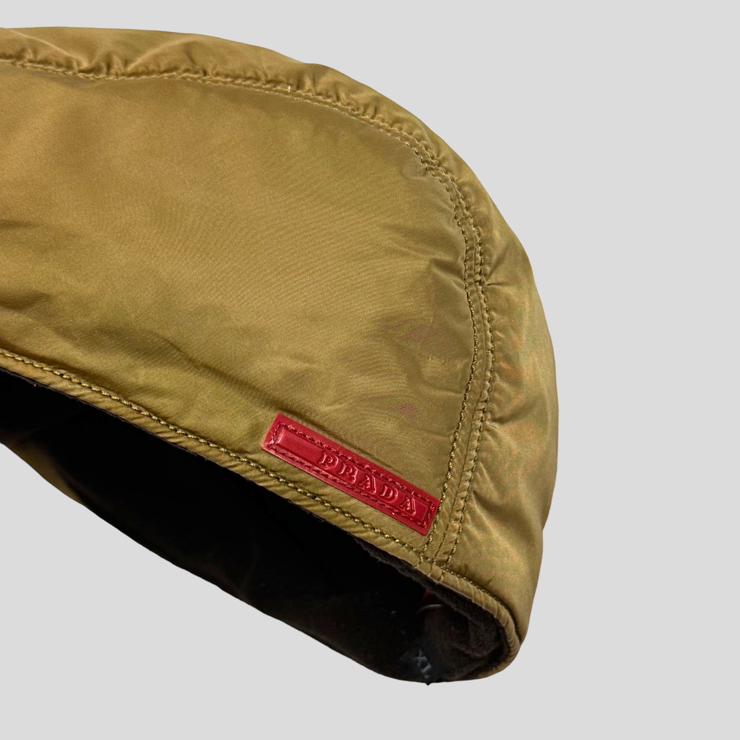 Prada Sport 1999 Nylon Modular Fleece Lined Flat Cap - L/XL