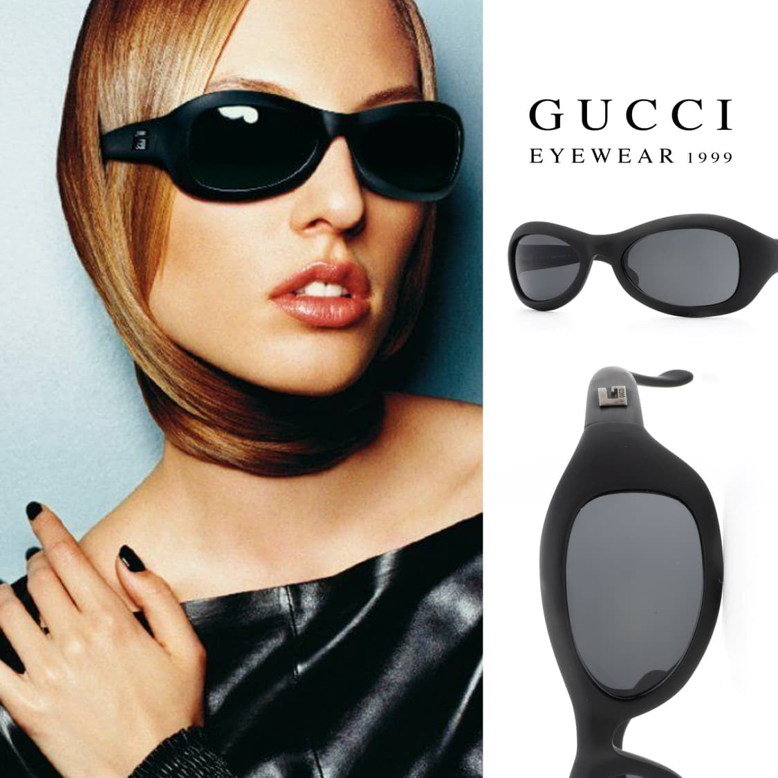 Gucci by Tom Ford 1999 Campaign Matte Black Sunglasses