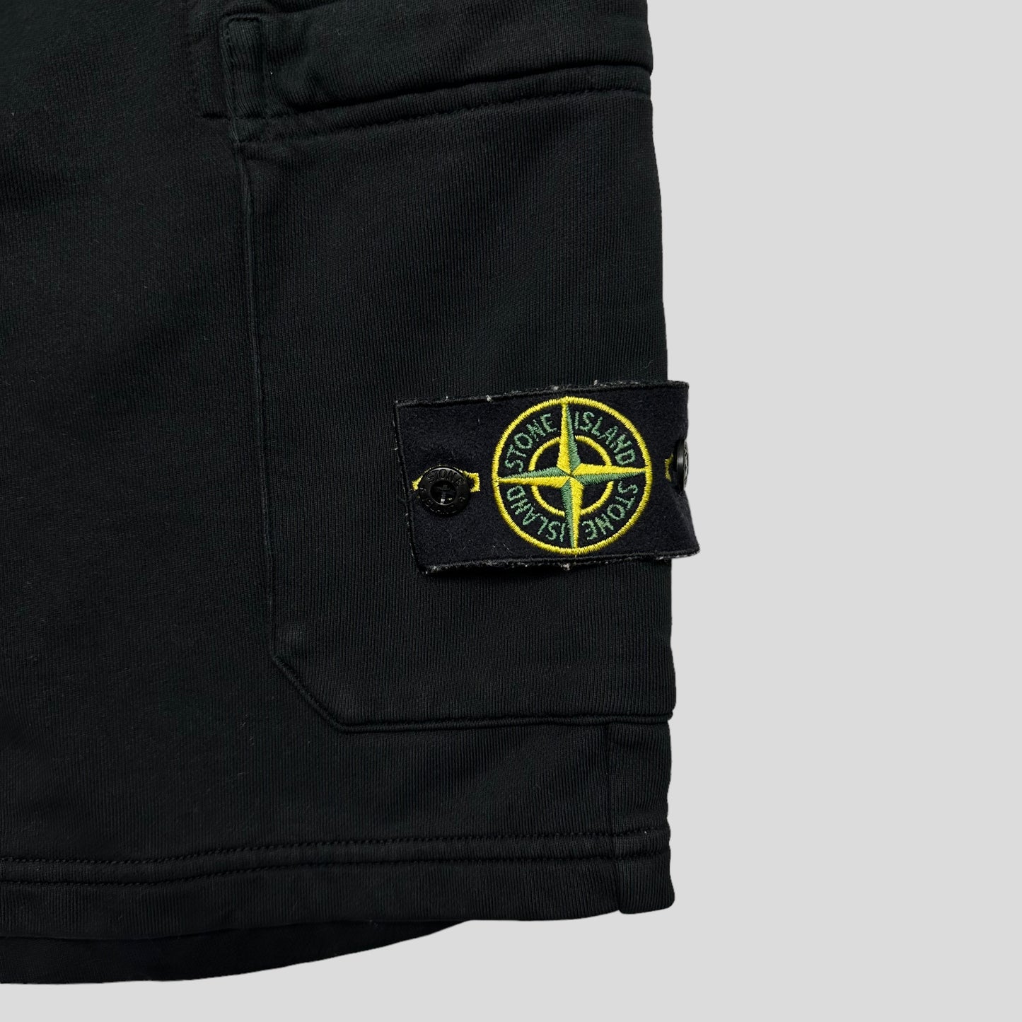 Stone Island Black Jogger Shorts - M