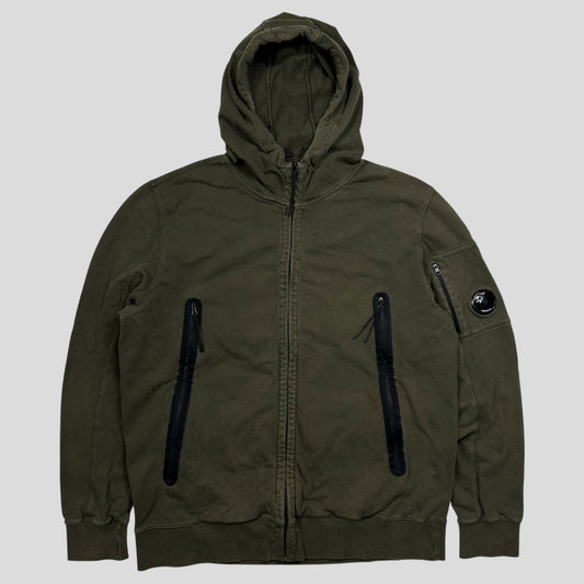 CP Company Big Pocket Zip-up Khaki Lens Hoodie - XL
