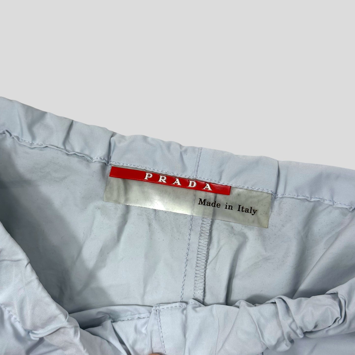 Prada Sport SS99 Baby Blue Nylon Baggy Trackpants - IT52